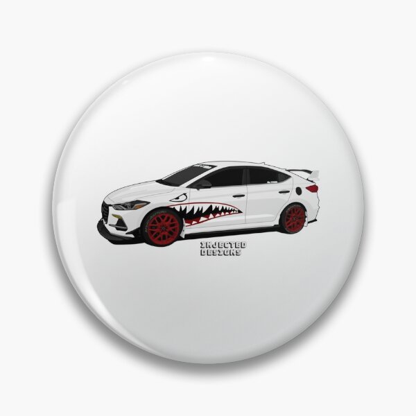 Item preview, White Hyundai Elantra With Shark Mouth   designed and sold by SmedleyandCo.