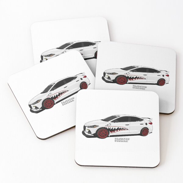 Item preview, White Hyundai Elantra With Shark Mouth   designed and sold by SmedleyandCo.
