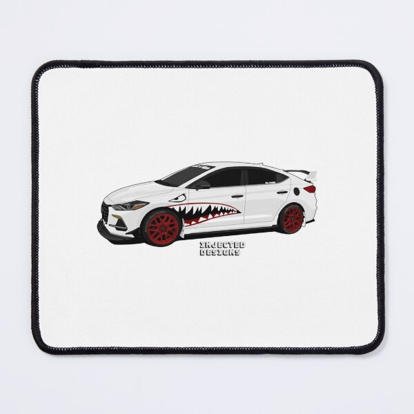 Item preview, White Hyundai Elantra With Shark Mouth designed and sold by SmedleyandCo.