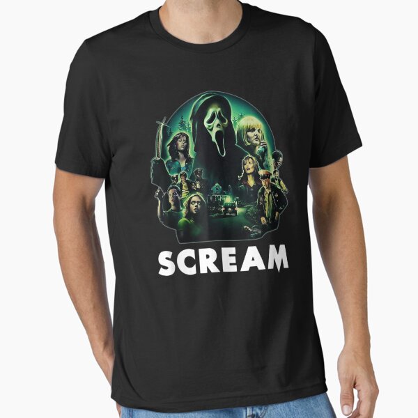 Vista previa del artículo con la obra «Grito fantasmal espeluznante Halloween película clásica de terror de los 80», diseñado y vendido por georgebuckart.
