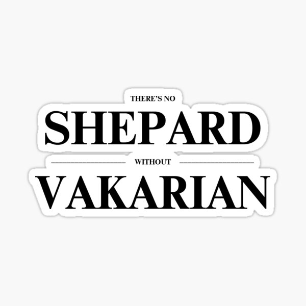 Vista previa del artículo con la obra «No hay Shepard sin Vakarian», diseñado y vendido por fallenobsidian.