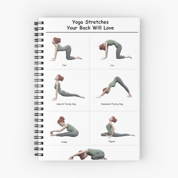 Item preview, Yoga Poster: 6 Stretches your back will love designed and sold by Pidl.