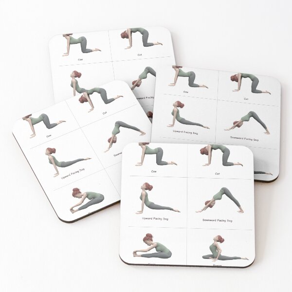 Item preview, Yoga Poster: 6 Stretches your back will love designed and sold by Pidl.