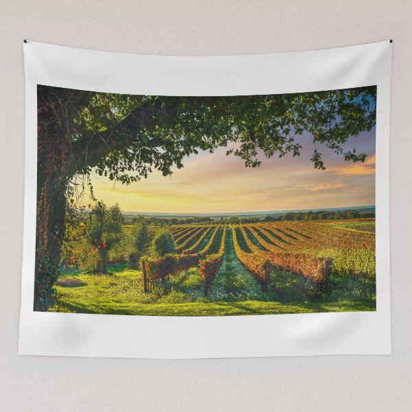 Item preview, Bolgheri vineyards and a tree. Tuscany designed and sold by Stefano Orazzini.