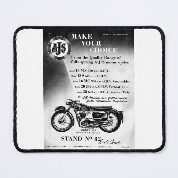 Item preview, Vintage AJS Motorcycle advert designed and sold by Random Railways.