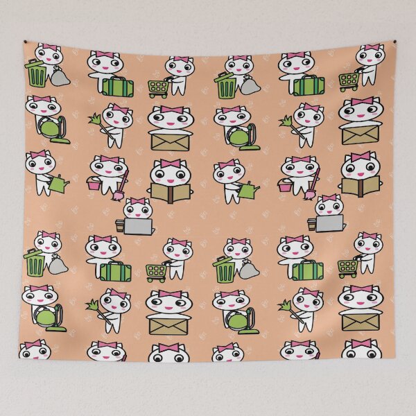 Item preview, Cute Cat at Home Work designed and sold by RED FIR.