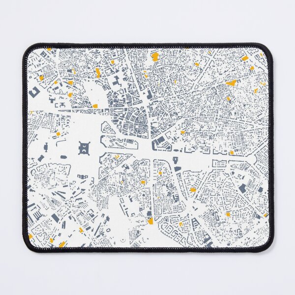 Item preview, Bucharest, map in black and orange designed and sold by jean-nicolas.
