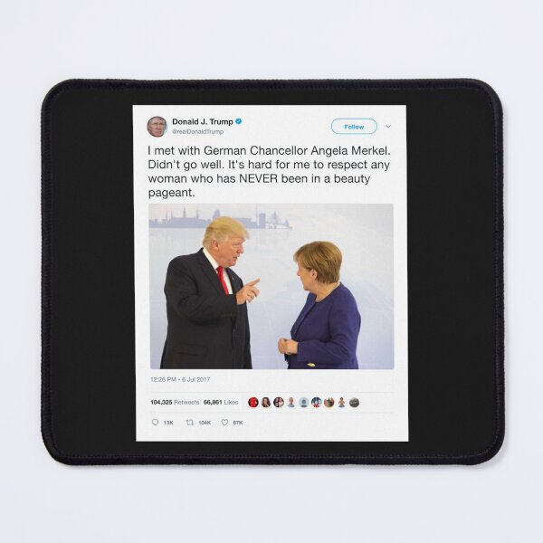 Item preview, Donald Trump Tweet - Angela Merkel Premium designed and sold by Splendorinthe.
