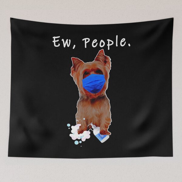 Item preview, Yorkie Ew People Dog Wearing A Face Mask Vintage Dog Gift designed and sold by BargerStore.