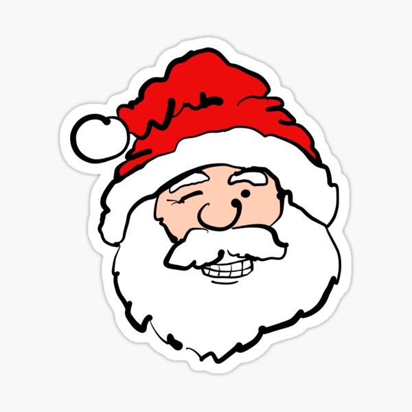 Winking Santa Claus Sticker