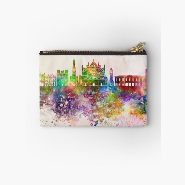 Item preview, Exeter skyline in watercolor background designed and sold by paulrommer.