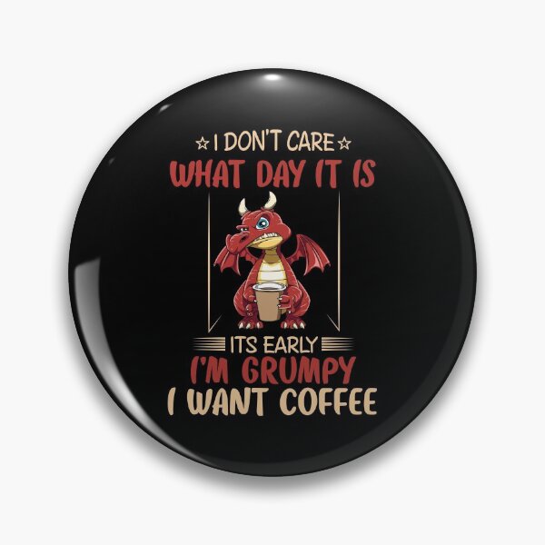 Item preview, Funny Grumpy Dragon Coffee Lover Hate Morning Fantasy Animal designed and sold by melomedia.