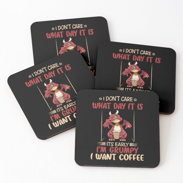 Item preview, Funny Grumpy Dragon Coffee Lover Hate Morning Fantasy Animal designed and sold by melomedia.