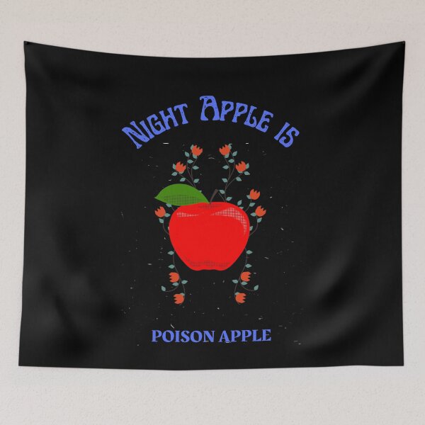 Item preview, Night apple is poison apple - Jungkook Bts Bright Blue Red Fairytale Print | Halloween designed and sold by Daebakshop.