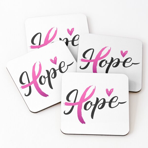 Item preview, Breast Cancer Awareness - Hope Script Text with Pink Ribbon designed and sold by WearWolfDesigns.