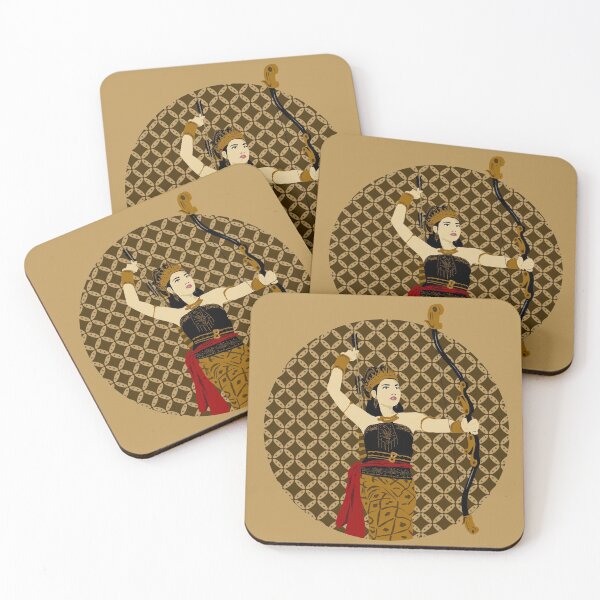 Item preview, Srikandi with Batik Pattern Background designed and sold by Ngeblart.