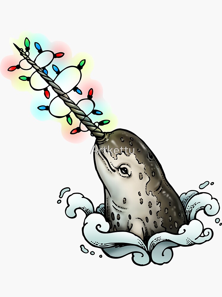Christmas narwhal by Artkettu