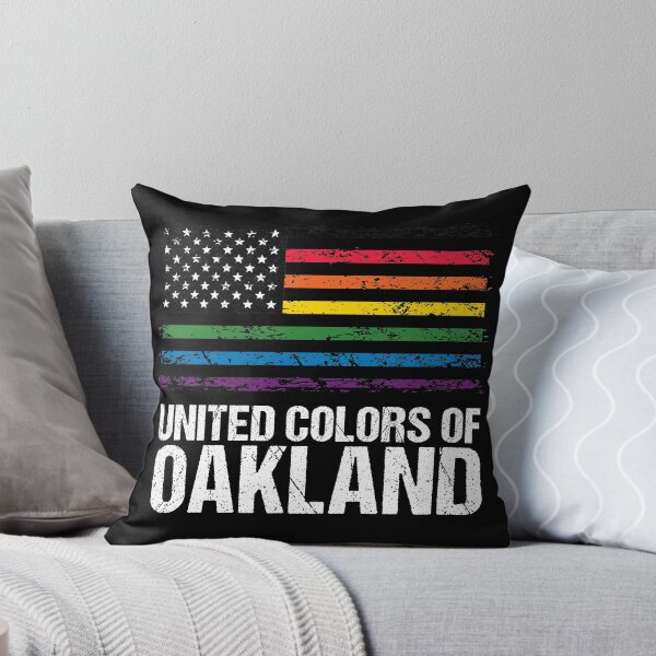 Aperçu de l'œuvre Oakland LGBT USA Flag Fierté d'Oakland créée et vendue par Urosek.