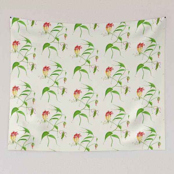 Item preview, Flame lily - Gloriosa superba - botanical illustration designed and sold by chimakingthings.