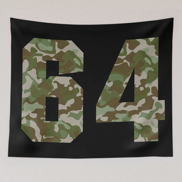 Item preview, Army Camo Number Sixty-four Veteran Lucky Number 64 designed and sold by Urosek.