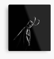 Loki black&white Metal Print