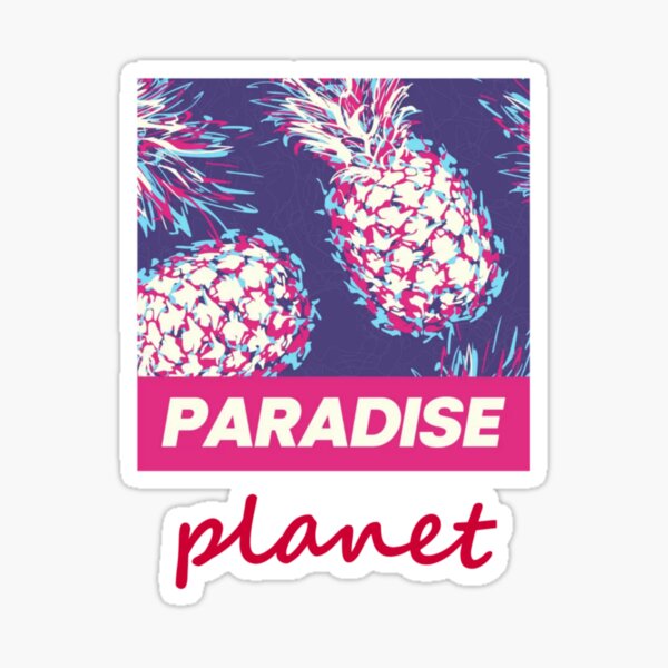 Vista previa del artículo con la obra «Planeta playa paraíso», diseñado y vendido por MyDogiestore.