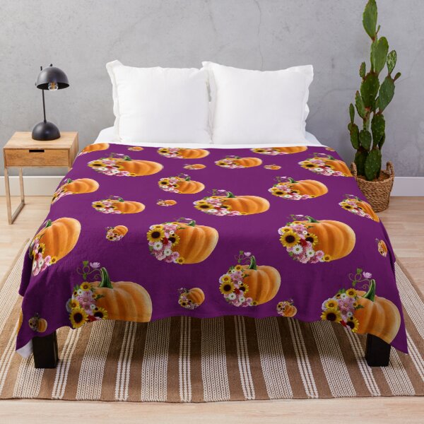 Item preview, Pumpkin and colorful flowers, pumpkins, halloween, fall, autumn, orange, Autumn is coming designed and sold by Collagedream.