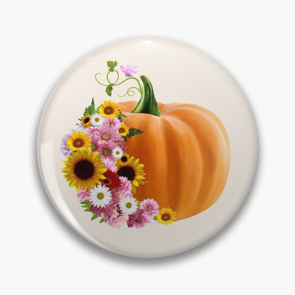 Item preview, Pumpkin and colorful flowers, pumpkins, halloween, fall, autumn, orange, Autumn is coming designed and sold by Collagedream.