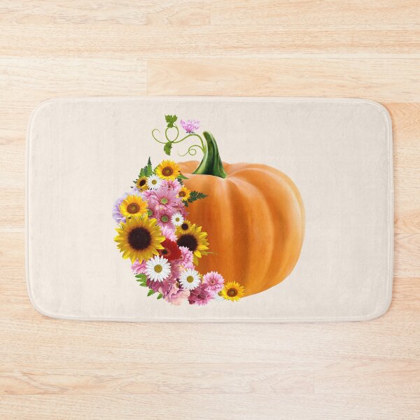 Item preview, Pumpkin and colorful flowers, pumpkins, halloween, fall, autumn, orange, Autumn is coming designed and sold by Collagedream.