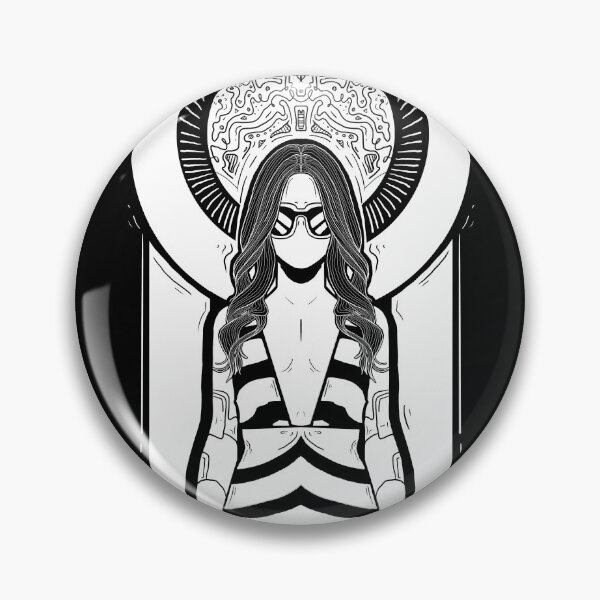 Item preview, Modern Black and White Line Art Girl, Cyber Punk Girl, Comic Book Design, Comic Girl, Modern Minimal Girl Art Poster,  designed and sold by Arsalanes.