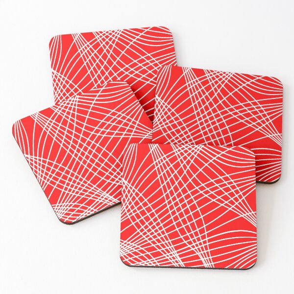Item preview, Abstract pattern - red and white. designed and sold by K.S ART.