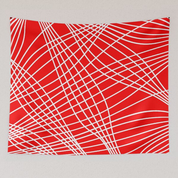 Item preview, Abstract pattern - red and white. designed and sold by K.S ART.