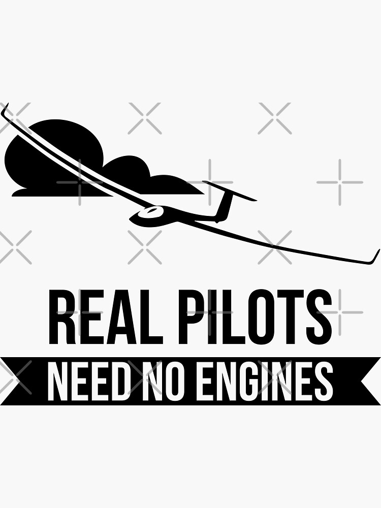 "Real Pilots Need No Engines" Sticker for Sale by stearman Redbubble