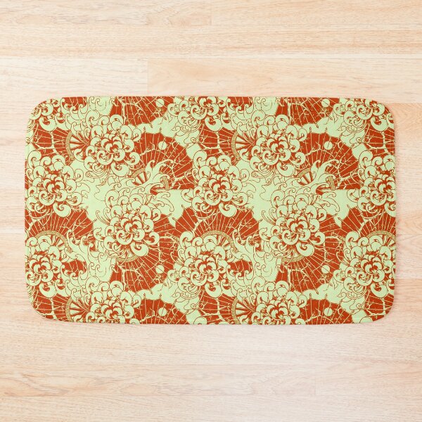 Item preview, Seamless japanese orange chrysanthemum pattern designed and sold by urban-color.
