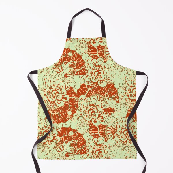 Item preview, Seamless japanese orange chrysanthemum pattern designed and sold by urban-color.