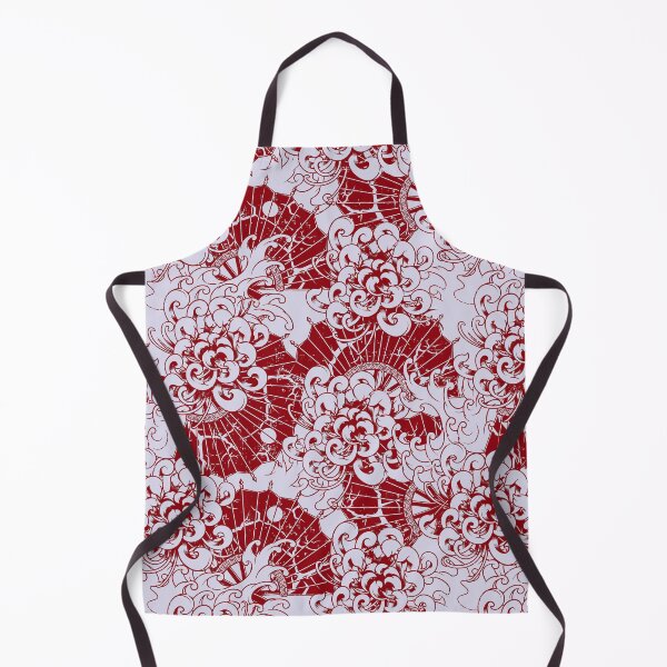 Item preview, Seamless japanese red chrysanthemum pattern designed and sold by urban-color.