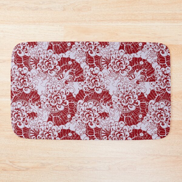 Item preview, Seamless japanese red chrysanthemum pattern designed and sold by urban-color.
