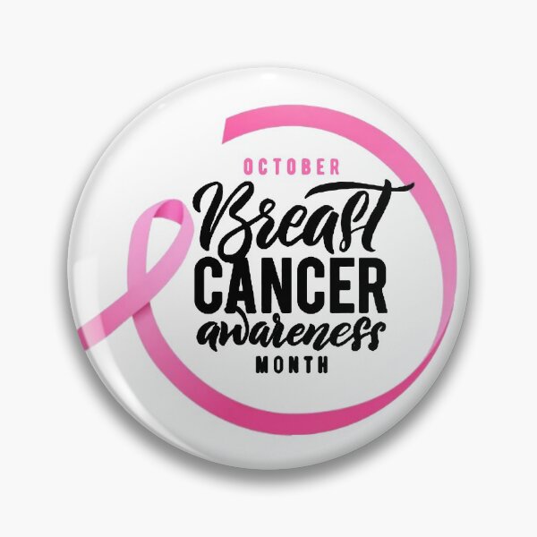 Item preview, October Breast Cancer Awareness Month - Script Text within Pink Ribbon designed and sold by WearWolfDesigns.