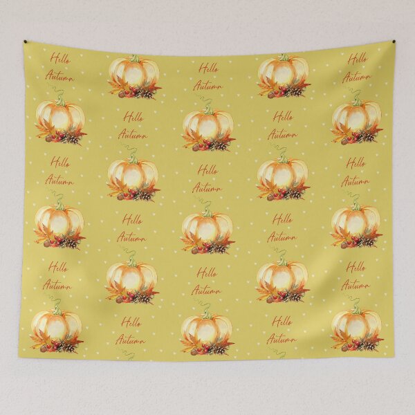 Item preview, Hello autumn pumpkin  designed and sold by Leatextileart.
