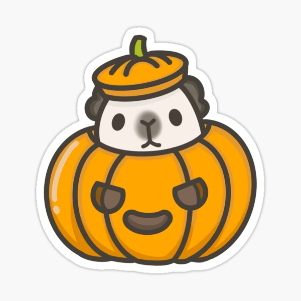 Halloween Black Cat on Pumpkin Cute Fall Season | Sticker