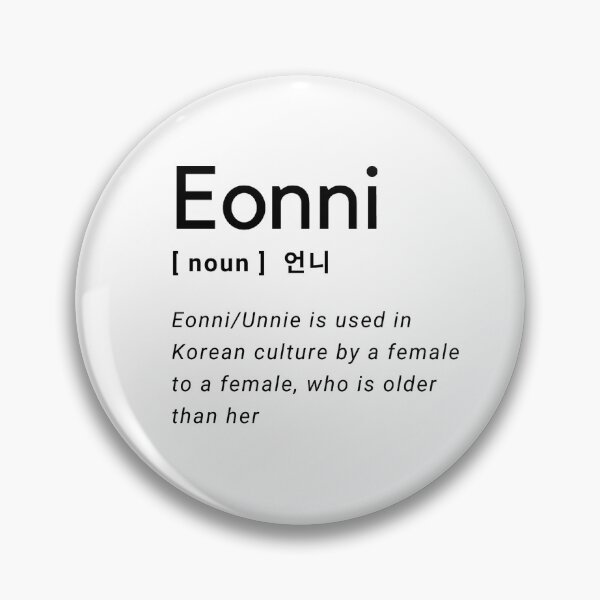 Item preview, Eonni Unnie Korean Word designed and sold by Kdramaspot.