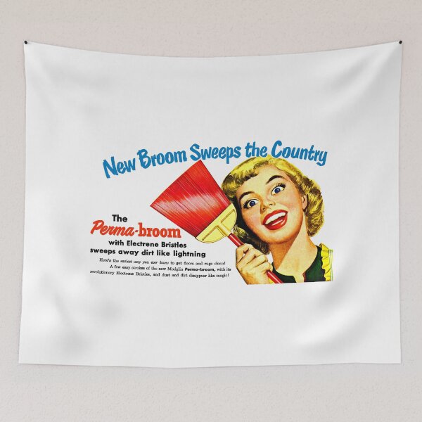 Item preview, PERMA BROOM (WITH ELECTRENE BRISTLES) - ADVERT designed and sold by ThrowbackAds.