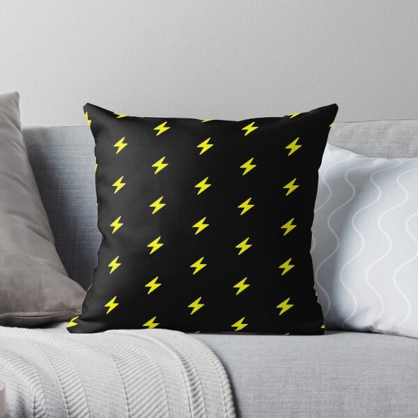 Lightning Network (Bitcoin / Lightning Pattern / Yellow) Throw Pillow