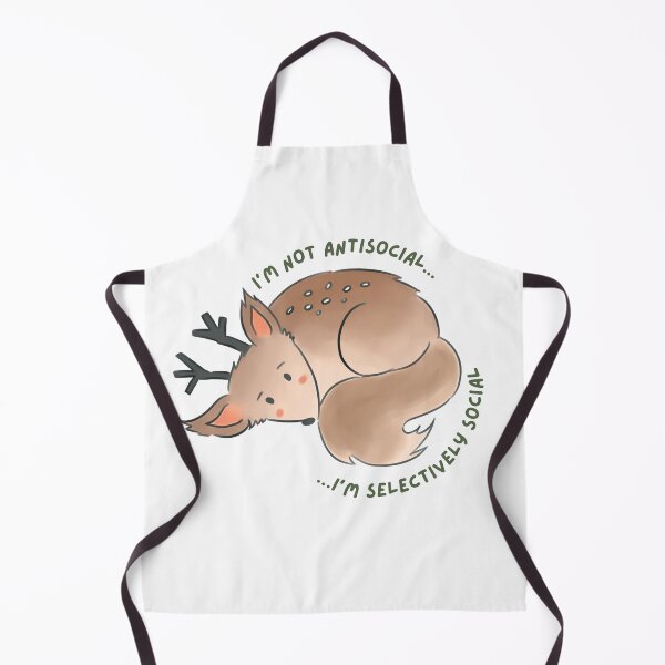 Item preview, Not Antisocial Deer Fox designed and sold by Whimsical Wenli.