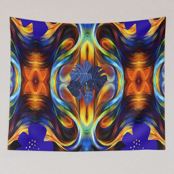 Item preview, Vibrant Psychedelic Botanical Abstract Pattern, Graphic Psychedelic Abstract Art, Inspired by Nature-floral abstract art, Graphic Psychedelic Abstract Art, Inspired by Nature-floral abstract art designed and sold by Adri Barnard.