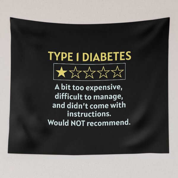 Item preview, T1D Type 1 Diabetes Awareness Funny Quote Joke designed and sold by CuteDesigns1.