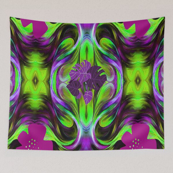 Item preview, Vibrant Psychedelic Botanical Abstract Pattern, 2, Graphic Psychedelic Abstract Art, Inspired by Nature-floral abstract art, Graphic Psychedelic Abstract Art, Inspired by Nature-floral abstract art designed and sold by Adri Barnard.