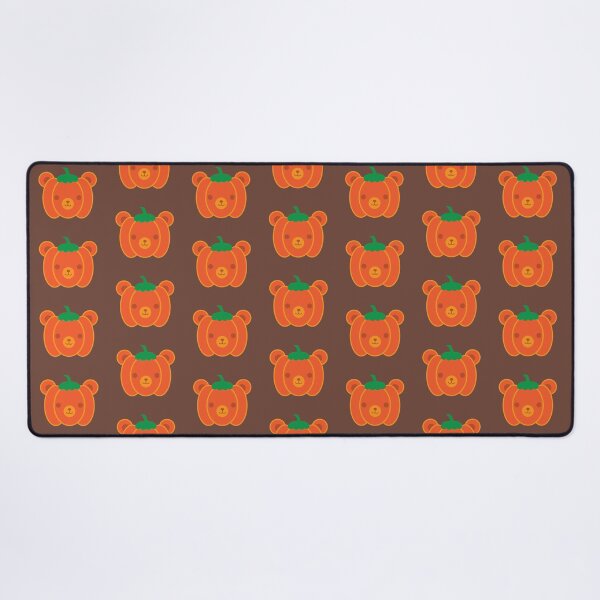 Kawaii Halloween Pumpkin Bear Desk Mat