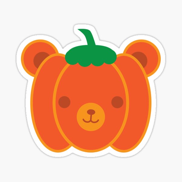 Kawaii Halloween Pumpkin Bear Sticker