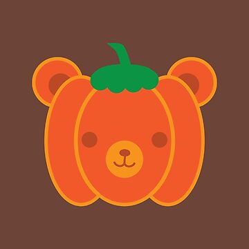 Artwork thumbnail, Kawaii Halloween Pumpkin Bear by marcelinesmith